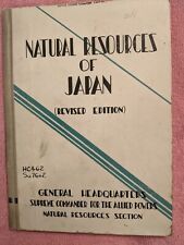 NATURAL RESOURCES OF JAPAN, 1947, HB, General HQ Allied Powers, WWII, Ex-Library
