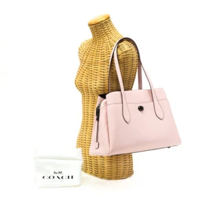 COACH Lora Carryall turnlock Pebble Leather Tote Bag 88340 Baby Pink - Bild 1 von 6