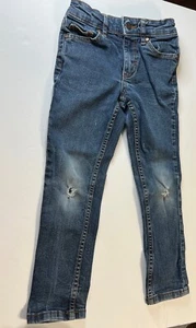 Slim Straight Blue Jeans Boys Size 6 - Picture 1 of 9