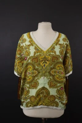 Suéter Ted Baker Multicolor Jacquard Paisley Tejido Manga Corta Talla 0 Foto 1 de 4