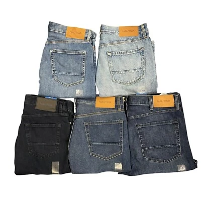 NWT Nautica Men's Original Relaxed Straight Stretch Denim Jeans 4 Colors All Siz - Image 1 of 4