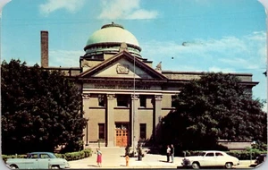 Rockford Public Library Rockford IL Illinois c1940 Cars UNP Chrome Postcard - Picture 1 of 2