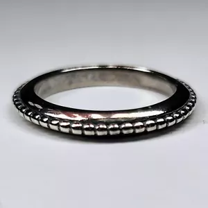 Pandora Sterling Silver Beaded Stackable "Forbidden" Ring – 925 ALE Size 8 - Picture 1 of 4