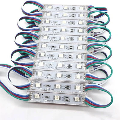 Striscia lampada impermeabile 20 x 3 chip RGB LED 5050 SMD modulo luce DC 12 V - Immagine 1 di 4