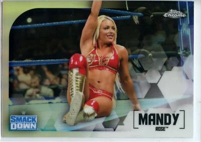 2020 Topps WWE Chrome Refractor Parallel #42 Mandy Rose - SmackDown - Image 1 of 2
