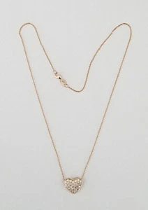 Wunderschönes 0,50ct Natur Diamant Herz Collier 14K Rotgold - Bild 1 von 4