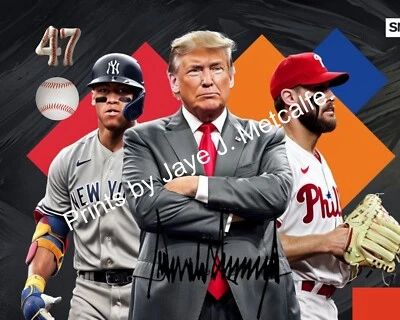 Donald Trump baseball 8x10 Print. - Imagem 1 de 4