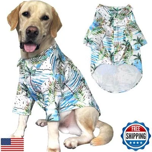 PriPre Hawaii Shirt for Dogs - Seabeach Prints Polo T-Shirt, Breathable Cool - Picture 1 of 5
