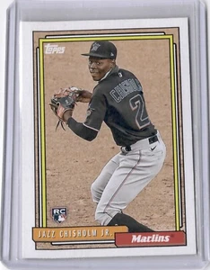 2021 Topps Update Series - 1992 Topps Redux Jazz Chisholm Rookie #T92-26 (RC) - Picture 1 of 2