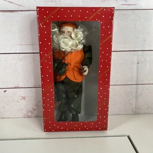 Dillards Trimmings Santa Rustic Duck Hunting Vintage Christmas 10" Ornament - Picture 1 of 8