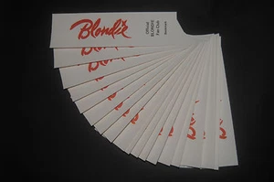 20x 1979 Vintage Official Blondie Fan Club bookmarks Debbie Harry Deborah Harry - Picture 1 of 3