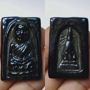 Amuleto tailandese Leklai 7 colori sbirciatina Malang vasca Buddha Phra Lp Tuad pietra magica fortuna - Foto 1 di 12