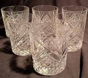MASQUERADE CRISTAL D'ARQUES-DURAND Set Of 6 Rocks Glasses France 3.5"  - Picture 1 of 2