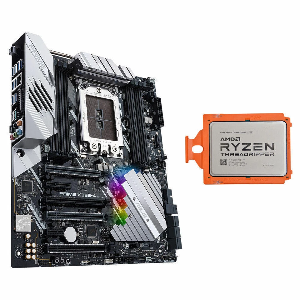 ASUS PRIME X399-A MotherBoard E-ATX + AMD Ryzen Threadripper 1920X 3.50GHz CPU - Image 1 of 4