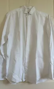 EUC Barneys New York White Tuxedo Dress Shirt 15.5 R Long Sleeve Wing Collar - Picture 1 of 5