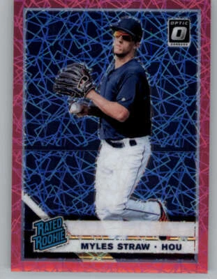 2019 Donruss Optic Pink Velocity #59 Myles Straw RR 199 (ref 153708) - Image 1 of 2