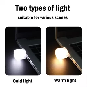 4x USB Night Light Reading Lamp LED Table Lamp Mobile Power Cold/Warm Lights 1W - Picture 1 of 6