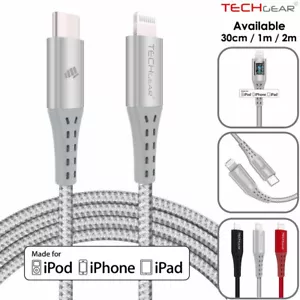 for iPhone 14 13 12 11 Pro XS Max MFi USB C to Lightning PD Fast Charge Cable - Picture 1 of 20