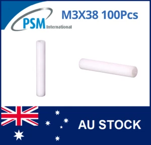 M3 X 38 PSM SPACER ROUND FEMALE / FEMALE ACETAL SPA04ACM338MM 100PCS - Picture 1 of 5