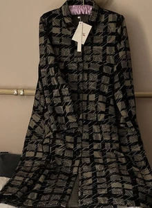 Neslay Paris Patterned Lagenlook Coat Chest 45 Inches BNWT - Picture 1 of 9