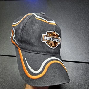 Vintage 90s Harley-Davidson Embroidered Needle Pin-stripe Hat, Rare, No Flaws - Picture 1 of 9