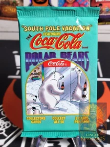 1996 Coca-Cola Coke Eisbären Südpol Urlaub Trading Card Pack versiegelt - Bild 1 von 2