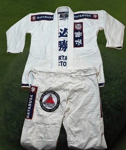 Hayabusa Jiu Jitsu A1 Kimono Pants Uniform Long Beach Gi Shinju White Victory - Picture 1 of 18