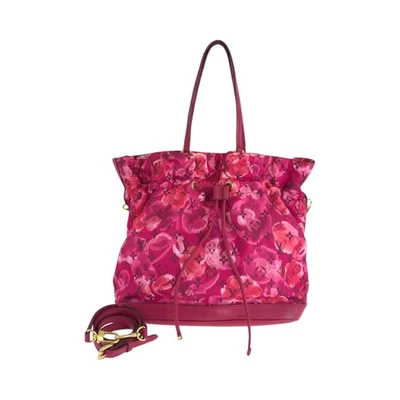 LOUIS VUITTON Ikat Flower Noefull MM Rosa Índigo con Herrajes Dorados, Nylon  Foto 1 de 4