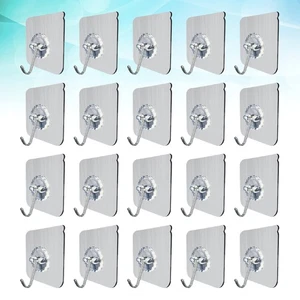 Ganchos reutilizables impermeables de 20 piezas perchas de pared extraíbles - Imagen 1 de 12
