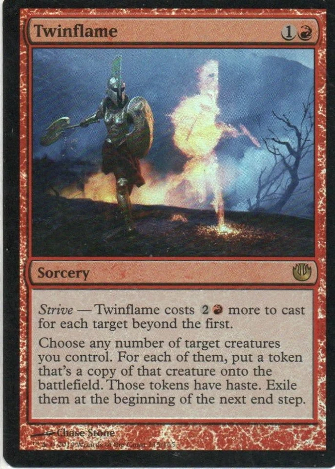 MTG: Journey Into Nyx: Foil Twinflame: Lightly Played Condition - Image 1 of 1