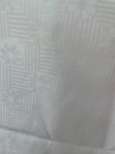 TEXTILE Vintage Mid Century Modern 70s Damask Linen Tablecloth Soviet NEW w TAG - Picture 1 of 3