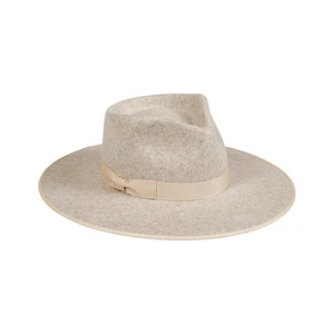 Lack of Color Carlo Rancher Hat Speckled Grey Wool Felt Fedora 55cm NWT - Picture 1 of 3