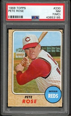 1968 Topps #230 Pete Rose Reds PSA 7 casi nuevo MC 545291 (tarjetas aéreas) Foto 1 de 2