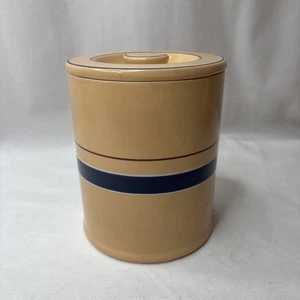 Molly Stone gelbe Ware Kanister blaue Streifen 6 1/2" hoch keine Chips - Bild 1 von 13