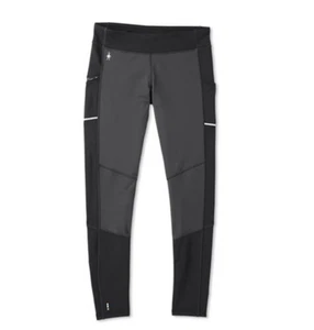 Smartwool Women’s Merino Wool Sport Fleece Lined Wind Tights Pockets Black Small - Picture 1 of 12