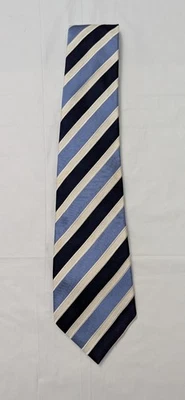 Галстук мужской Donald J Trump Signature Collection синий белый в полоску шелк - Изображение 1 из 4