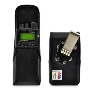 Unication G1 Voice Pager Carry Case and Holster, Black Leather Pouch with Hea... - Picture 1 of 9