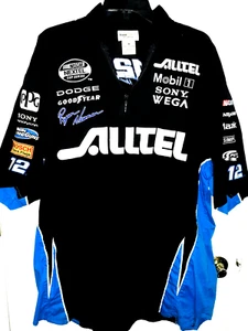 Vtg Ryan Newman Pit Crew 1/4 Zip Shirt Mens Sz XL Alltel Nextel Team Caliber S/S - Picture 1 of 11