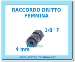 RACCORDO OSMOSI JOHN GUEST D. 4 MM X 1/8" FEMMINA ATTACCO RAPIDO DIRITTO - Picture 1 of 3
