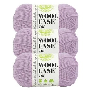 (3 Pack) Lion Brand Yarn 636-144 Wool-Ease DK Yarn, Lavender - Picture 1 of 7