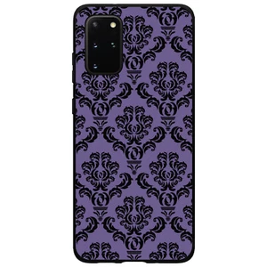Hard Case Cover for Samsung Galaxy S Purple Black Damask Floral - Picture 1 of 6