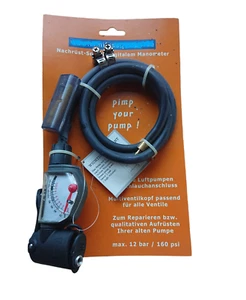 E-Bike / Fahrrad Bikers Dream Luftpumpen Nachrüst-SET mit analogem Manometer - Bild 1 von 1