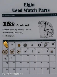 Reloj de Bolsillo Elgin Piezas 18/18s, Grado 308, Modelo 5, Clase 104, Ser No 10903524 - Imagen 1 de 1