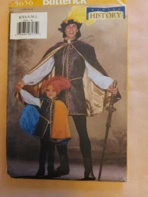 Butterick 5656 Child's Renaissance Costume Pattern Size 2-8 - Image 1 of 2
