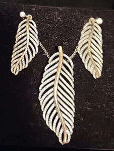 PANDORA Neclace & Dangle Earrings Silver + Ziconia Chips -- w/ Box - Lot 2544 - Picture 1 of 3