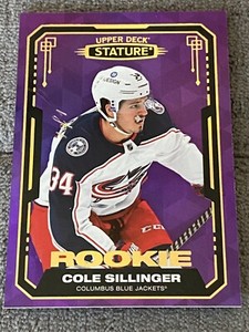2021-22 Upper Deck Stature Cole Sillinger Rookie Design Variant Purple 1/1 
