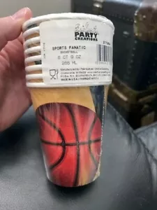Basketball Party Hot/Cold Cups Paper 8ct 9oz. Favor Birthday Party Supply New! - Picture 1 of 2