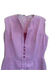 VTG 60s MISS ELLIETTE DRESS Pink Larger Size So CoOL MaD MeN - Picture 1 of 9