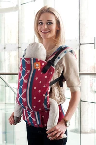๐๐NWT Tula Half Standard Wrap Kokadi Rockabilly Maritime Red White Blue - Picture 1 of 2