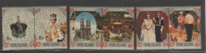 COOK ISLANDS #465-467 1977 QEII SILVER JUBILEE MINT VF NH O.G PAIRS - Picture 1 of 1